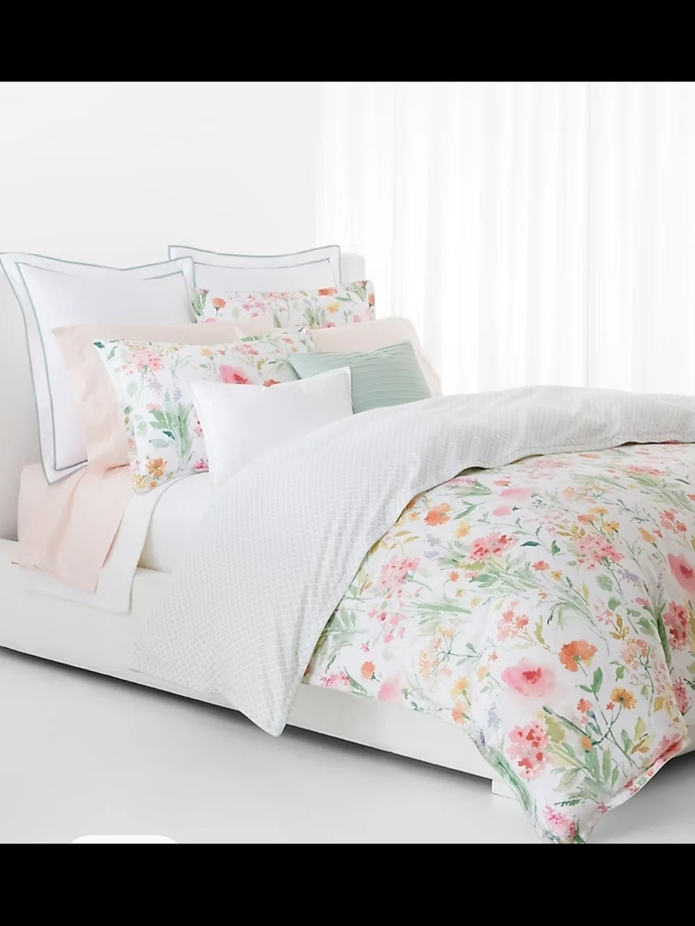Ralph Lauren Marguerite Floral FULL / QUEEN Duvet Cover & Shams Set Green Multi